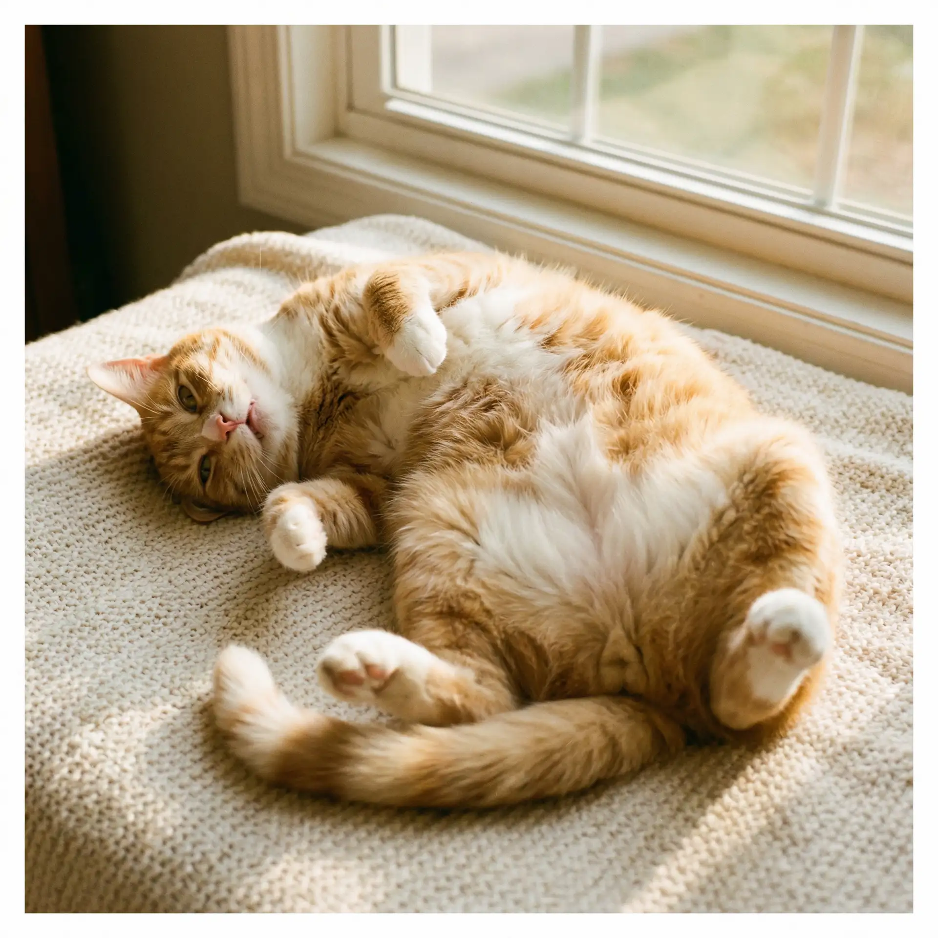 猫咪仰躺露出肚皮 - 与我同眠在线观看